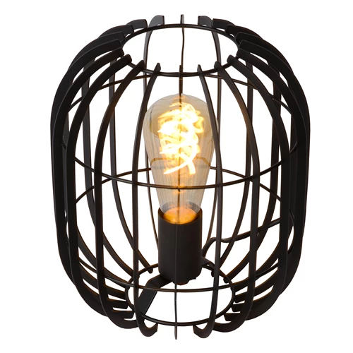 Lucide REDA - Lampe de table - Ø 22 cm - 1xE27 - Noir - détail 1